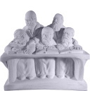 Rabbis at Table Plaster Statue