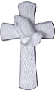 Praying Hands on Cross Plaster Plaque