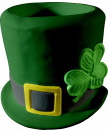 Saint Pats Hat  Plaster Vase