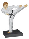 Karate Kick Plaster Statue