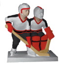Hockey Players Plaster Statue