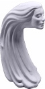 Flowing Face Plaster Statue