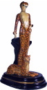 Leopard Lady Plaster Statue