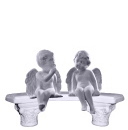 Secret Cherubs on Bench Statue Set
