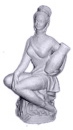 African Water Maiden Plaster Statue
