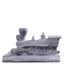 Village Express Train Engine Plaster Statue