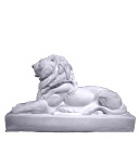 Library Lion Plaster Statue
