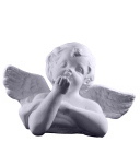 Cherub Bust Blowing Kiss Statue
