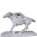 Jockey on Horse Plaster Statue
