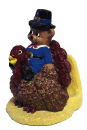 Pilgrim Bear on Turkey Plaster Napkin Holder