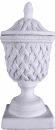 Lattice Plaster Urn with lid