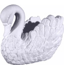 Swan  Plaster Vase long