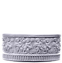 Oval Cherub Relief  Plaster Vase
