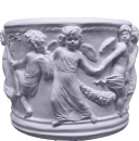 Round Cherub  Plaster Vase