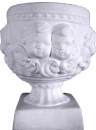Twin Cherubs Relief  Plaster Vase
