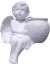Cherub Planter Plaster Pedestal TP113 not included