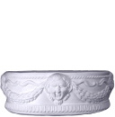Oblong Man Face  Plaster Vase
