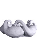 Swans Go Round  Plaster Vase