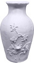 Flowery  Plaster Vase