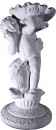 Cherub on Fish  Plaster Vase