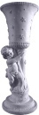 Cherub holding  Plaster Vase a