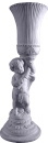 Cherub Holding Ribbed  Plaster Vase a