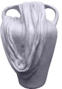 Double Handle Drape  Plaster Vase