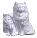Two Cat  Plaster Vase