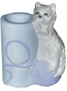 Cat Bud  Plaster Vase