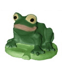 Frog on Leaf Plaster Planter