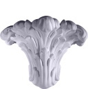 Plumed Acanthus Plaster Wall Vase