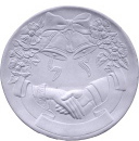 Wedding Bell with Hands Plaster Plaque