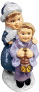 Winter Kids Plaster Statue