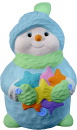 Boy Snowman with Stars Plaster Statue