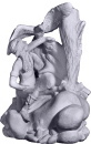 Indian with Eagle on Arm Plaster Statue