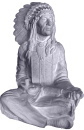 Indian Seated with Peace Pipe Plaster Statue Small