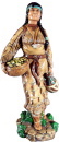 Indian Maiden with Basket Plaster Statue