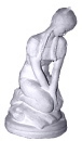 Indian Maiden Kneeling on Base Plaster Statue