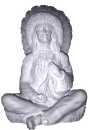 Indian Chief with Peace pipe Plaster Statue