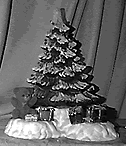 Light Up Teddy Bear Tree Scene statue
