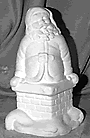 Santa out of Chimney statue