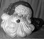 Santa with pipe statue
