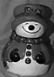 Happy Snowman with Coat statue