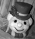 Snowman Bust statue