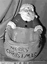 Santa with Merry Christmas Sack statue