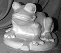 Frog on Leaf statue