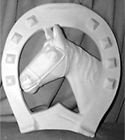 Horse with Shoe Wall Art Plaque