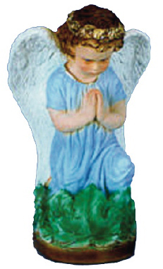 Guardian Angel Plaster Statue PAINTED Blue