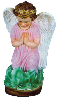 Guardian Angel Plaster Statue PAINTED Pink