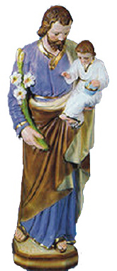 Saint Joseph Plaster Statue PAINTED